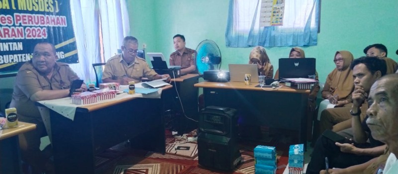 Penyusunan APBDes Perubahan Tahun Anggaran 2024 Desa Masintan