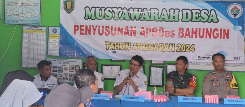 Musyawarah Desa Penyusunan APBDes Bahungin Tahun Anggaran 2024