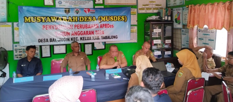 Penyusunan APBDes Perubahan Tahun Anggaran 2024 Desa Bahungin