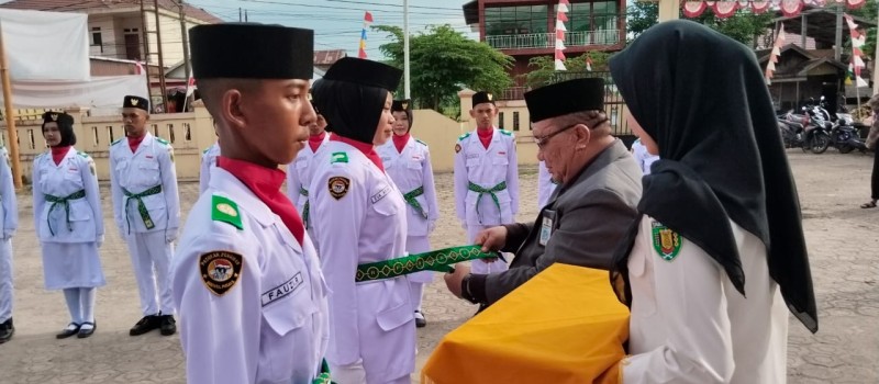 Pengukuhan Anggota Paksibra Kecamatan Kelua Tahun 2024