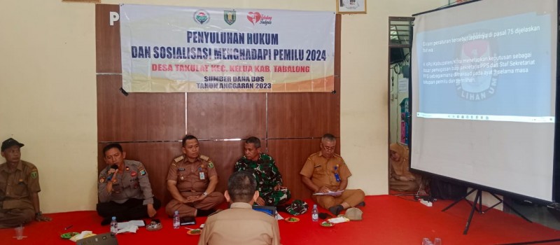 Penyuluhan Hukum dan Sosialisasi Menghadapi Pemilu Tahun 2024 di Desa Takulat