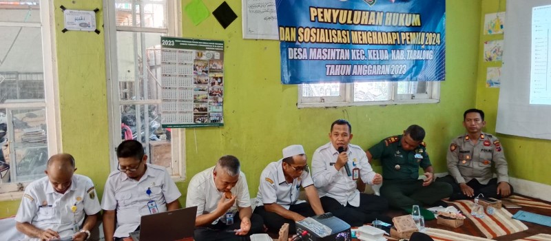Penyuluhan Hukum dan Sosialisasi Menghadapi Pemilu Tahun 2024 di Desa Masintan