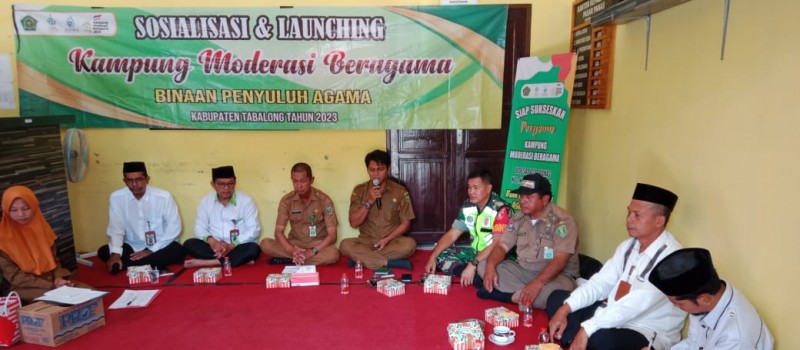 Sosialisasi dan Launching Kampung Moderasi Beragama Binaan Penyuluh Agama