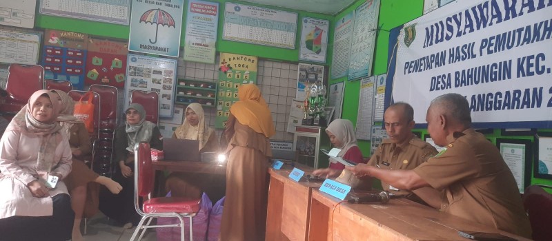 Musyawarah Desa Penetapan Hasil Pemutakhiran Data Indeks Desa Membangun (IDM) Desa Bahungin