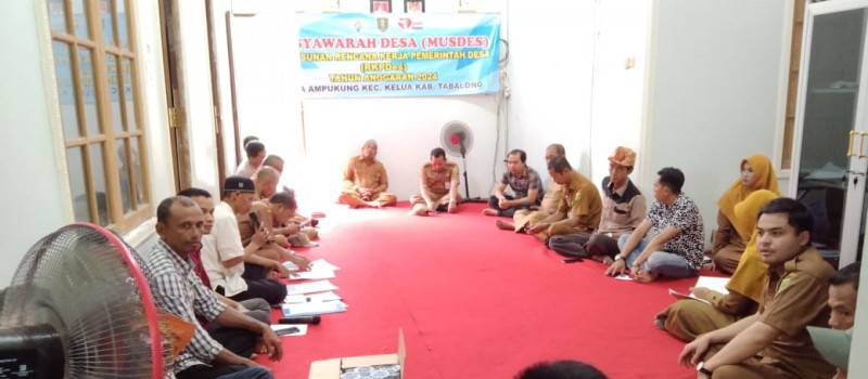 Musyawarah Desa Penyusunan Rencana Kerja Pemerintah Desa Tahun Anggaran 2024 (Desa Ampukung)