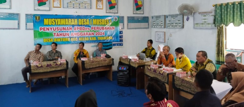 Penyusunan APBDes Perubahan Tahun Anggaran 2024 Desa Binturu