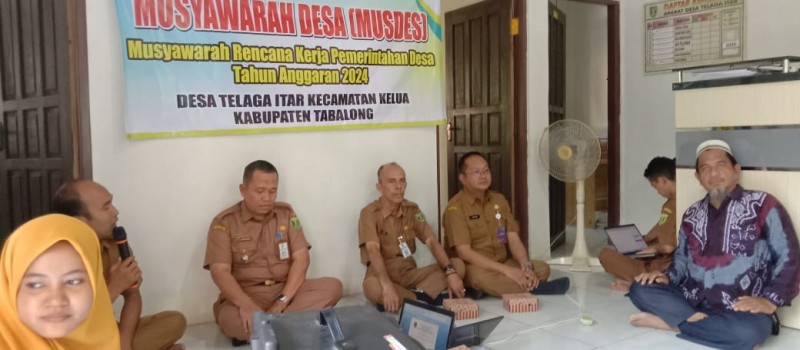 Musyawarah Desa Penyusunan Rencana Kerja Pemerintah Desa Tahun Anggaran 2024 (Desa Telaga Itar)