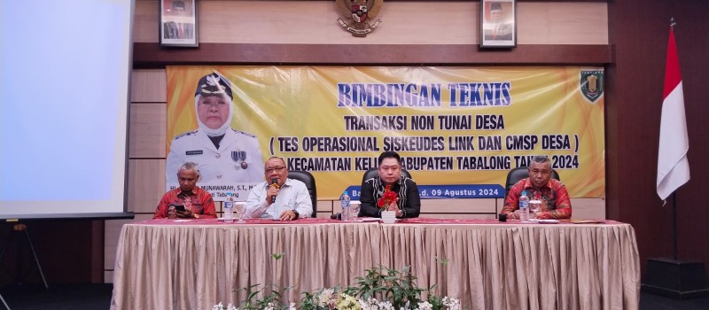 Bimbingan Teknis Transaksi Non Tunai (Tes Operasional Siskeudes Link dan CMSP Desa)