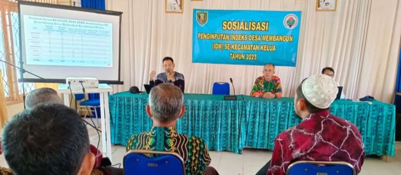 Sosialisasi Penginputan Indeks Desa Membangun (IDM) Se Kecamatan Kelua