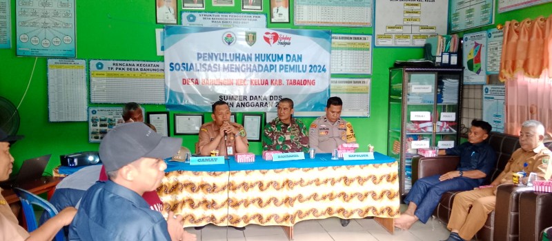 Penyuluhan Hukum dan Sosialisasi Menghadapi Pemilu Tahun 2024 di Desa Bahungin