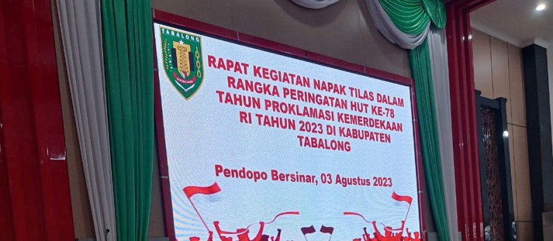 Rapat kegiatan napak tilas dalam rangka peringatan HUT ke 78 RI tahun 2023 di Kabupaten Tabalong