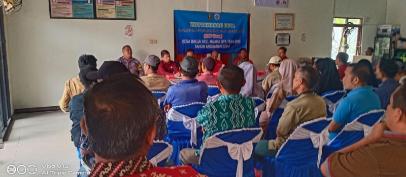 Musyawarah Desa dalam rangka Penyusunan Rencana Kerja  Pemerintah Desa Binjai, Sabtu 26 Agustus 2023