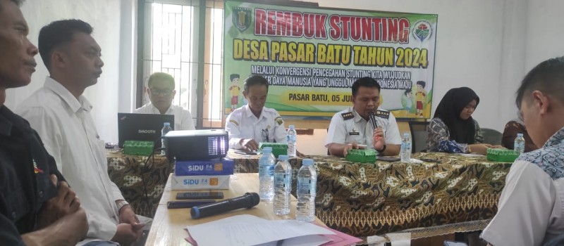 Rembuk stunting di Desa Pasar Baru,  05 Juni 2024