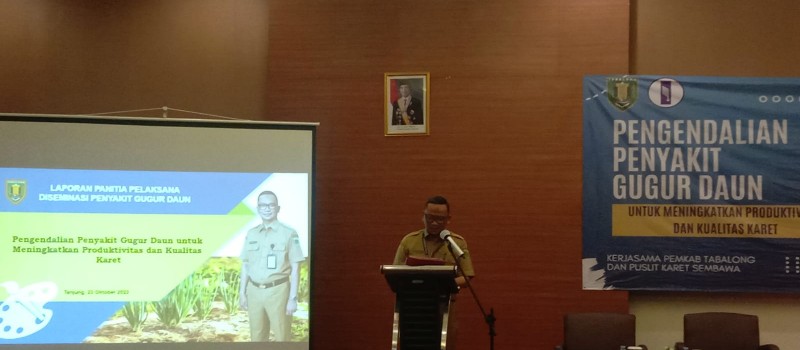 Menghadiri acara Diseminasi penyakit gugur daun pada Karet