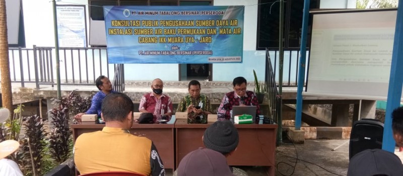 Konsultasi Publik Pengusahaan Sumber Air Baku Permukaan Dan Mata Air Di Kantor PDAM Muara Uya