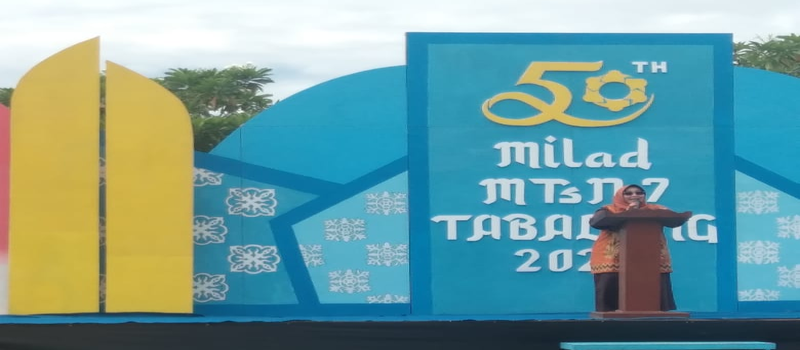 Menghadiri Milad MTSN 7 Tabalong di Halaman Sekolah MTSN 7 Tabalong tanggal 02 Maret 2023