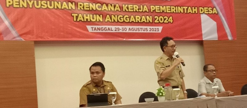 Acara Bimbingan Teknis Penyusunan RKPDes TA 2024 di Hotel Aston Tanjung