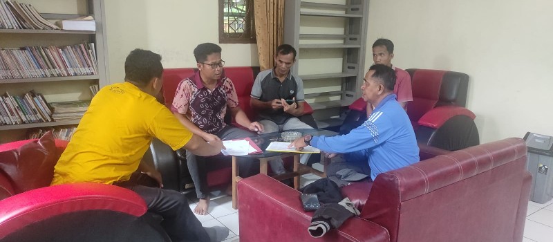 Monitoring sekaligus pembinaan di Desa Kampung Baru.