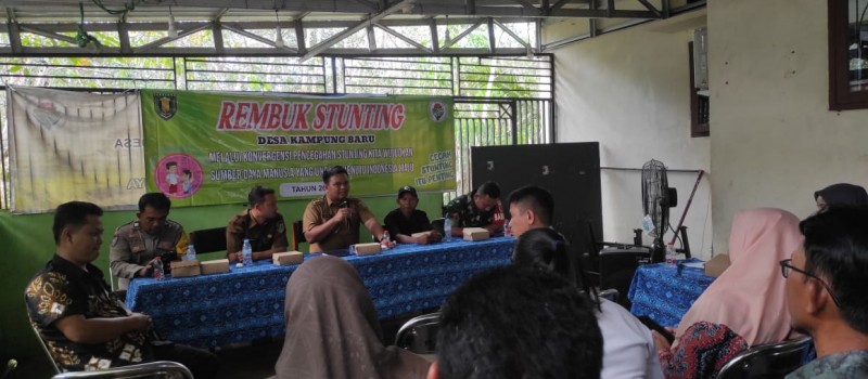 Rembuk stunting di Desa Kampung Baru, Senin 10 Juni 2024