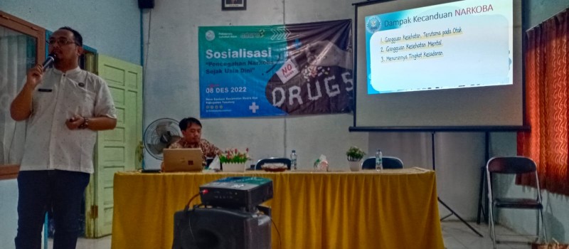 Sosialisasi pencegahan narkoba di desa santuun