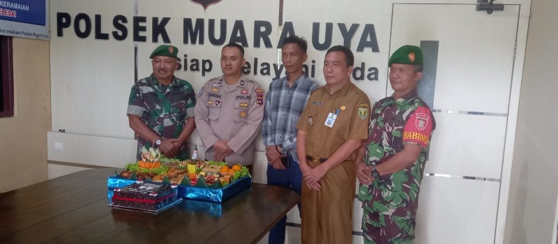 Peringatan Hut Bhayangakara ke 77 di Polsek Muara Uya
