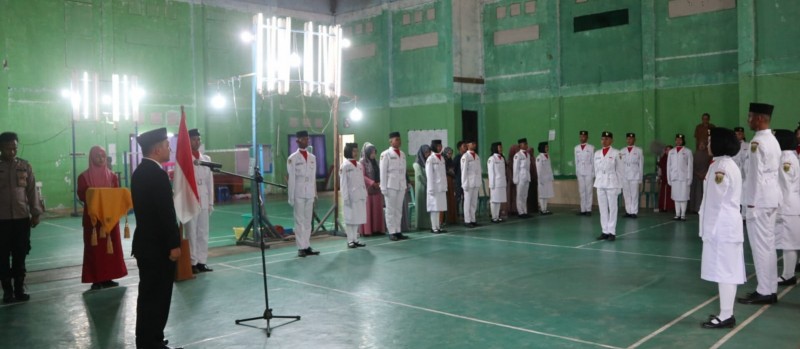 Pengukuhan Anggota Paskibraka Kecamatan Pugaan Tahun 2023