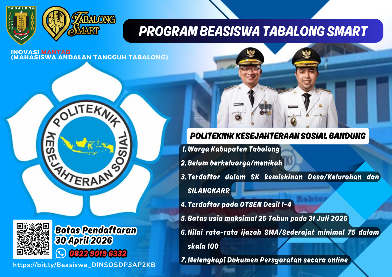 Pengumuman Beasiswa Bagi Mahasiswa Dari Keluarga Tidak Mampu Kabupaten Tabalong